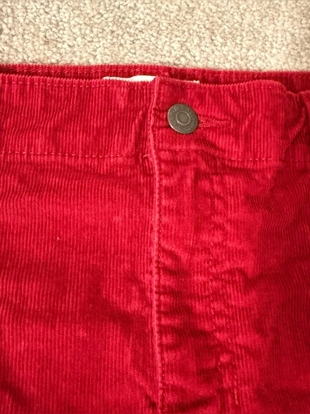 Old Navy Corduroy Mini Skirt in Deep Red Academia, whimisgoth, preppy - Picture 3 of 5